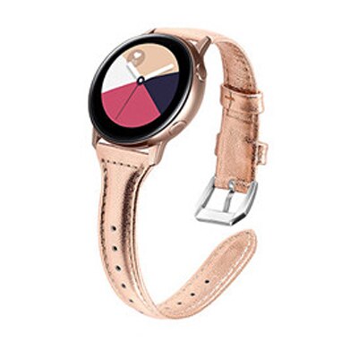 Bandjes voor samsung galaxy watch active, leren bandjes voor galaxy watch 20mm , leren bandjes voor galaxy watch 42mm , roségoud: Roségoud