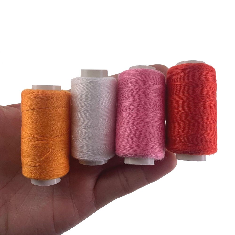 12 Spoelen Multi Kleur Polyester Draad Kleine Roll Van 402 Threads Geschikt Machine Naaigaren Voor Thuis Handwerken