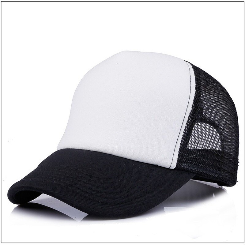 1 Pc Unisex Cap Casual Plain Mesh Baseball Cap Adjustable Snapback Hats For Women Men Hip Hop Trucker Cap Streetwear Dad Hat