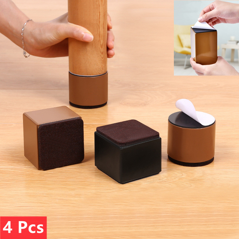 4 Stuks Koolstofstaal Zware Meubels Verhogen Voetpad Bed Sofa Stoel Voeten Voeten Voeten Slijtvaste Anti Slip Mat Carbon Staal Riser