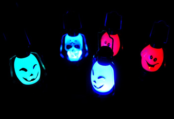 Halloween Schedel Pompoen Kleurrijke Led Speelgoed