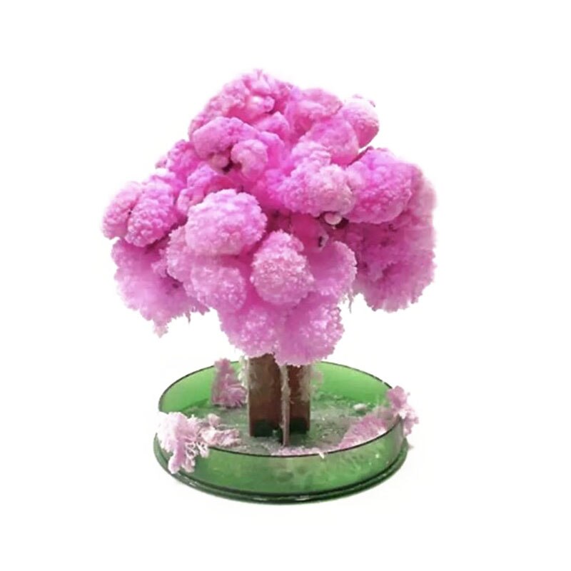 Kunstig magi voksende træ papir krystal træer desktop kirsebærblomst blomstergrene legetøj jer