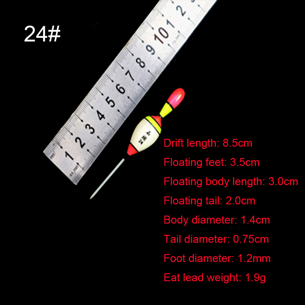 6g/8g/10g/15g/20g/30g EVA Luminous Fishing Float Long Vertical Night Lighting Fishing Floats Bobber Fishing Lure Accessories: 24