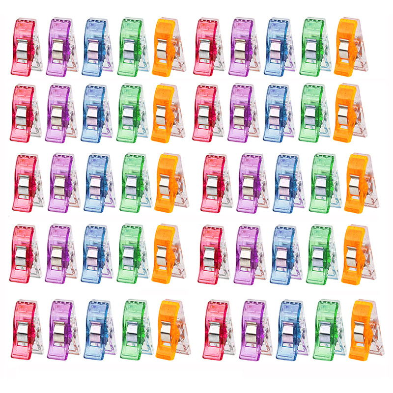 50 pièces Clips de couture Clips colorés polyvalents en plastique artisanat crochet tricot sécurité vêtements Clips couleur reliure Clips papier: Cuivre antique