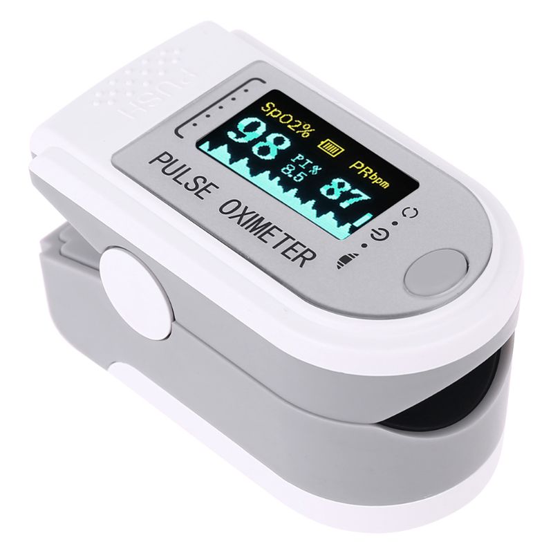 Bærbar fingerpulsoximeter blod iltmætningsmåler fingerspids pulsoximeter spo 2 monitor oximetro oximeter: W-ol
