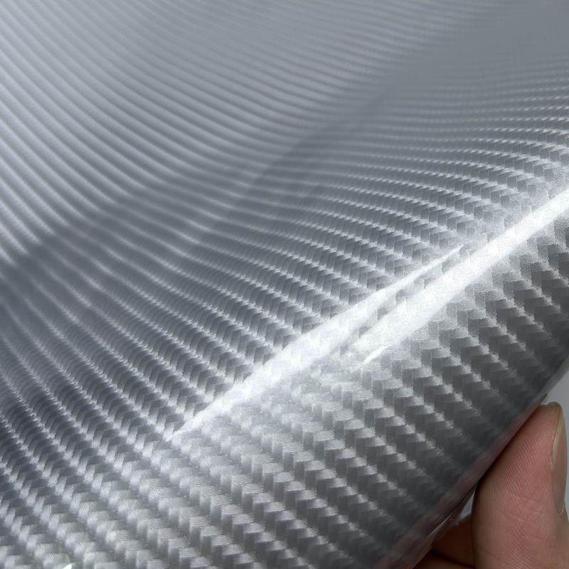 High Glossy Silver 6D Car Sticker Carbon Fiber Vinyl Auto Stickers for Car Film Cover Accessories for Vehicles Wrapping Foil