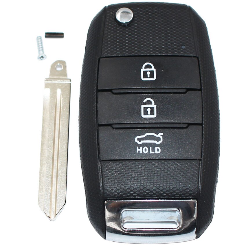 3/4 przyciski obudowa pilota z kluczykiem samochodowym pokrowiec kieszonka na zegarek dla KIA Rio optymizm Cerato Carens Sportage Sorento forte nie oszlifowany zabawka40 lub HYN14 ostrze