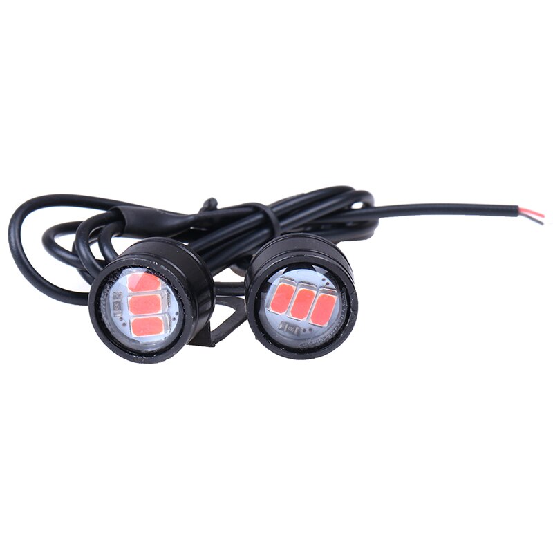 Rétroviseur pour moto, 2 pièces, yeux d&#39;aigle, 3 LED, Flash stroboscopique, lumières rouges