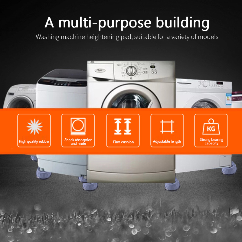Patins antidérapants en caoutchouc Anti-Vibration, 1 pièce, tapis de levage antidérapant silencieux pour Machine à laver, Support amortisseurs, accessoires de Support