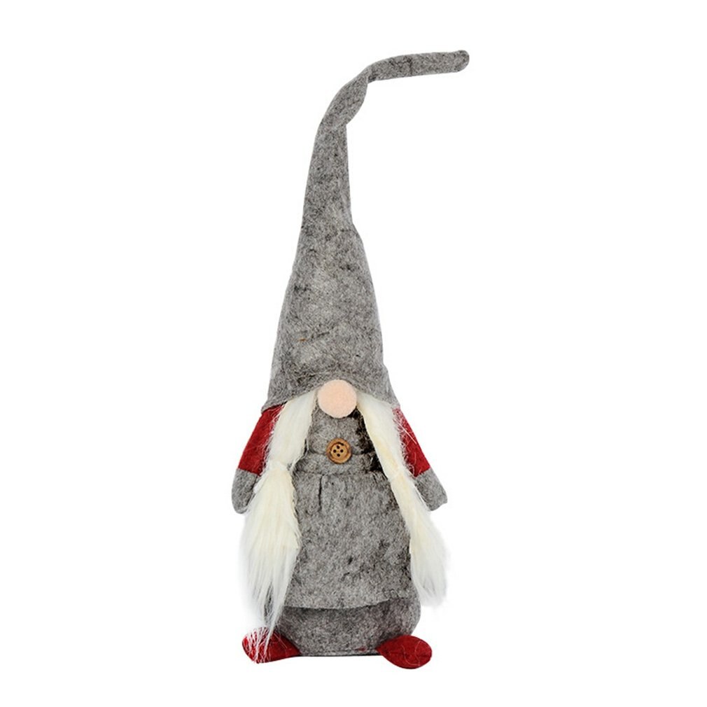 Weihnachtsdekorationen, stehende, gesichtslose puppen für ältere menschen, fensterdekoration, weihnachtsschmuck, puppen: Grau