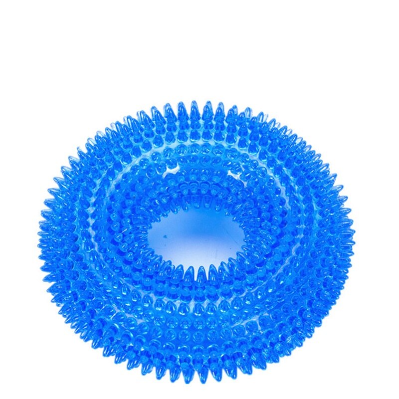 Duurzaam Dog Chew Toys Funny Pet Piepende Speelgoed Cirkel Voor Kleine Middelgrote En Grote Honden Katten Molaire: Blue / M