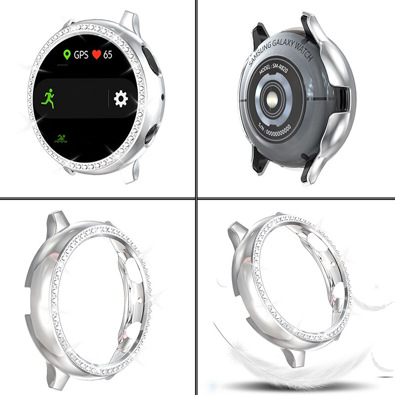 Screenprotector voor samsung galaxy watch active 2, ultradunne zachte siliconen volledige beschermhoes voor galaxy active 40/44mm