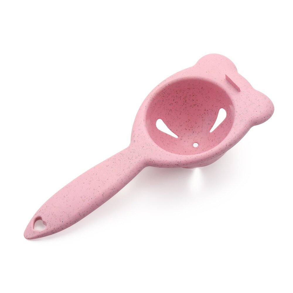 1Pcs Eigeel White Separator Milieuvriendelijke Tarwe Stro Eieren Filter Leuke Eiwit Extractor Keuken Koken Gadgets: pink