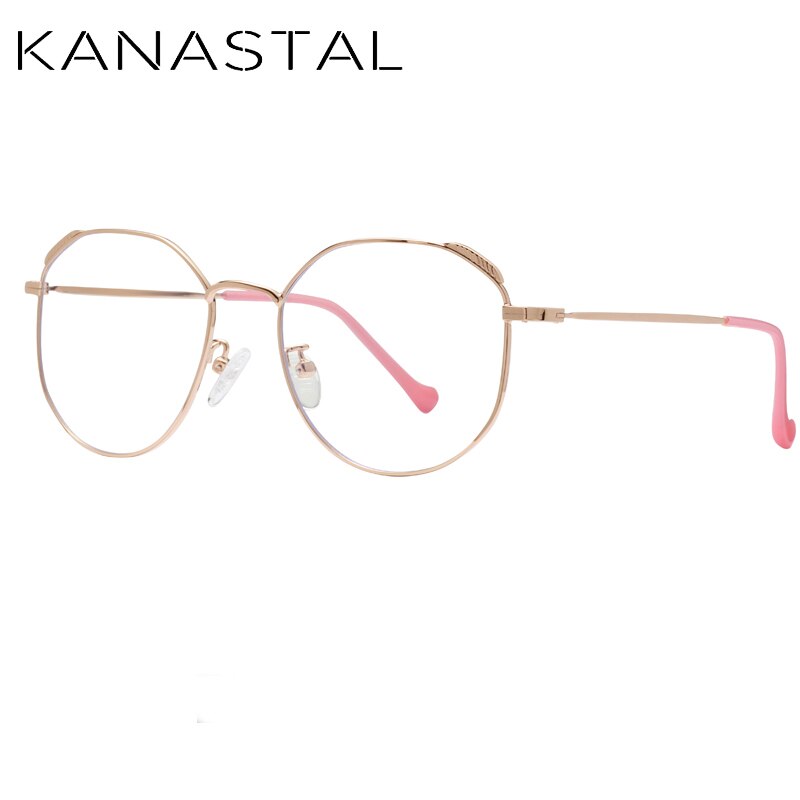 KANASTAL, gafas de protección de luz azul para ordenador, gafas ópticas para juegos, antifatiga, 1906: rose gold