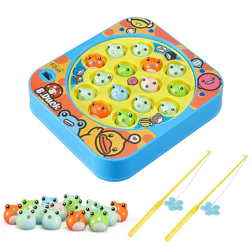 Elektrisk roterende fiskeri legespil med musik magnetisk fiskeri legetøj pædagogisk legetøj til børn  #30: Default Title