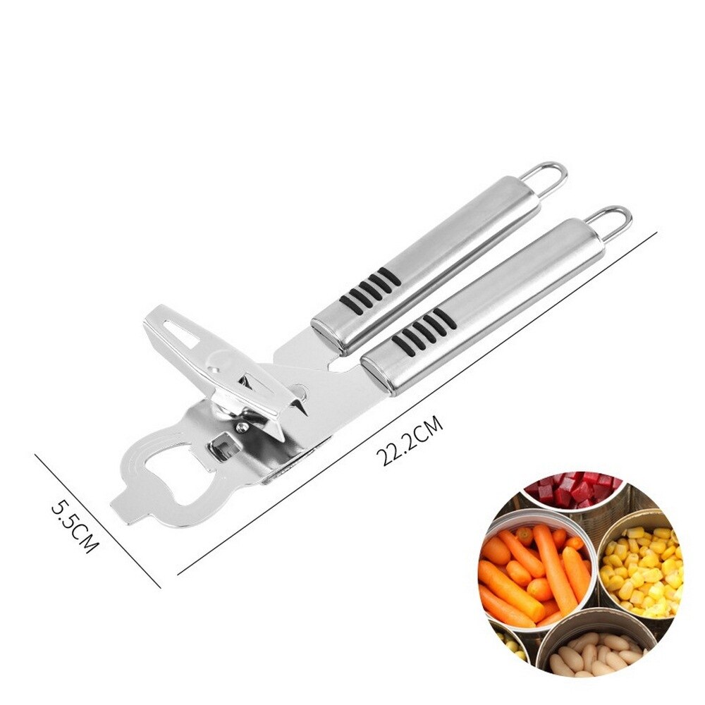 Rvs Blikopener Professionele Tin Handleiding Blikopener Ambachtelijke Bier Grip Opener Blikjes Flesopener Keuken Gadgets