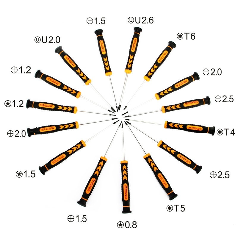 15 Pcs Flat Cross Pentalobe Torx Screwdriver Set for iPhone Mobile Phone Tablets PC Laptop Repair Tools Kit