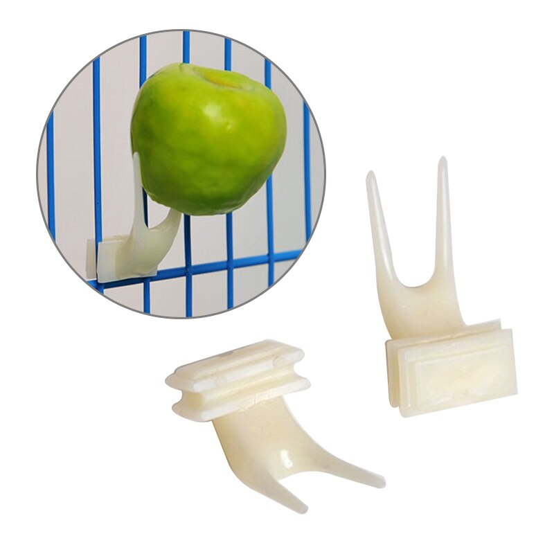 5 uds. Tenedor para pájaros, loros, fruta, periquito, artículos de animales pequeños, soporte para comida, alimentación en jaula, suministros para mascotas, alimentador de loro automático