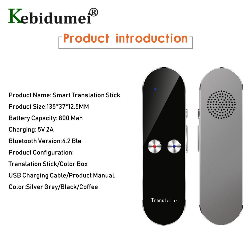 Smart Voice Language Translator Two Way Real Time Voice Text Translator Stick For Travelling Meeting Intelligent Interpreter