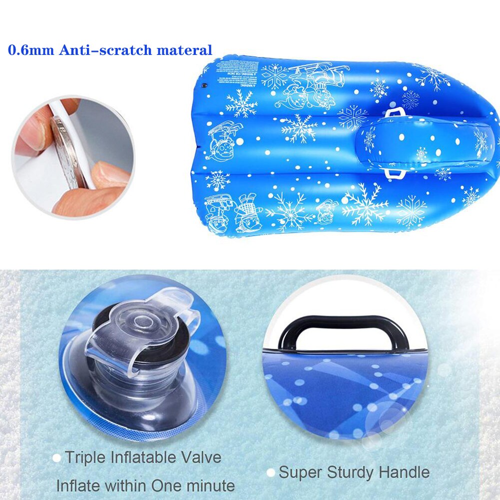 Gonfiabile in PVC Divertente Snowboard anti graffiare Resistente Al Freddo con Maniglia Ispessito Slitta Portatile sport tutto'aria Aperta Sci Tubo di Neve