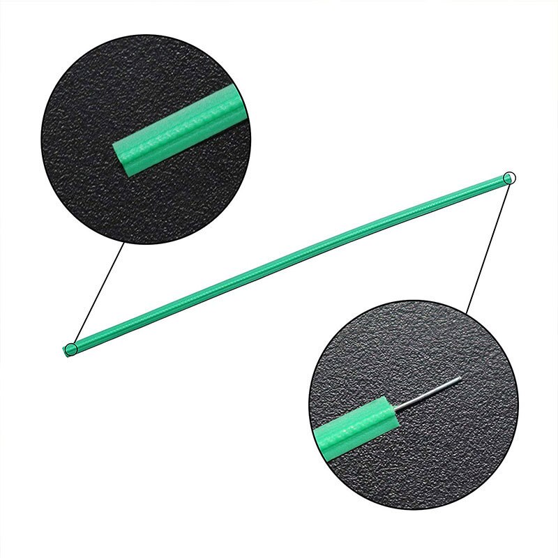 Lot de 100 attaches métalliques pour plantes de jardin prédécoupées, prêtes à être coupées, petites et courtes, vertes, accessoires de fixation pour plantes de jardinage