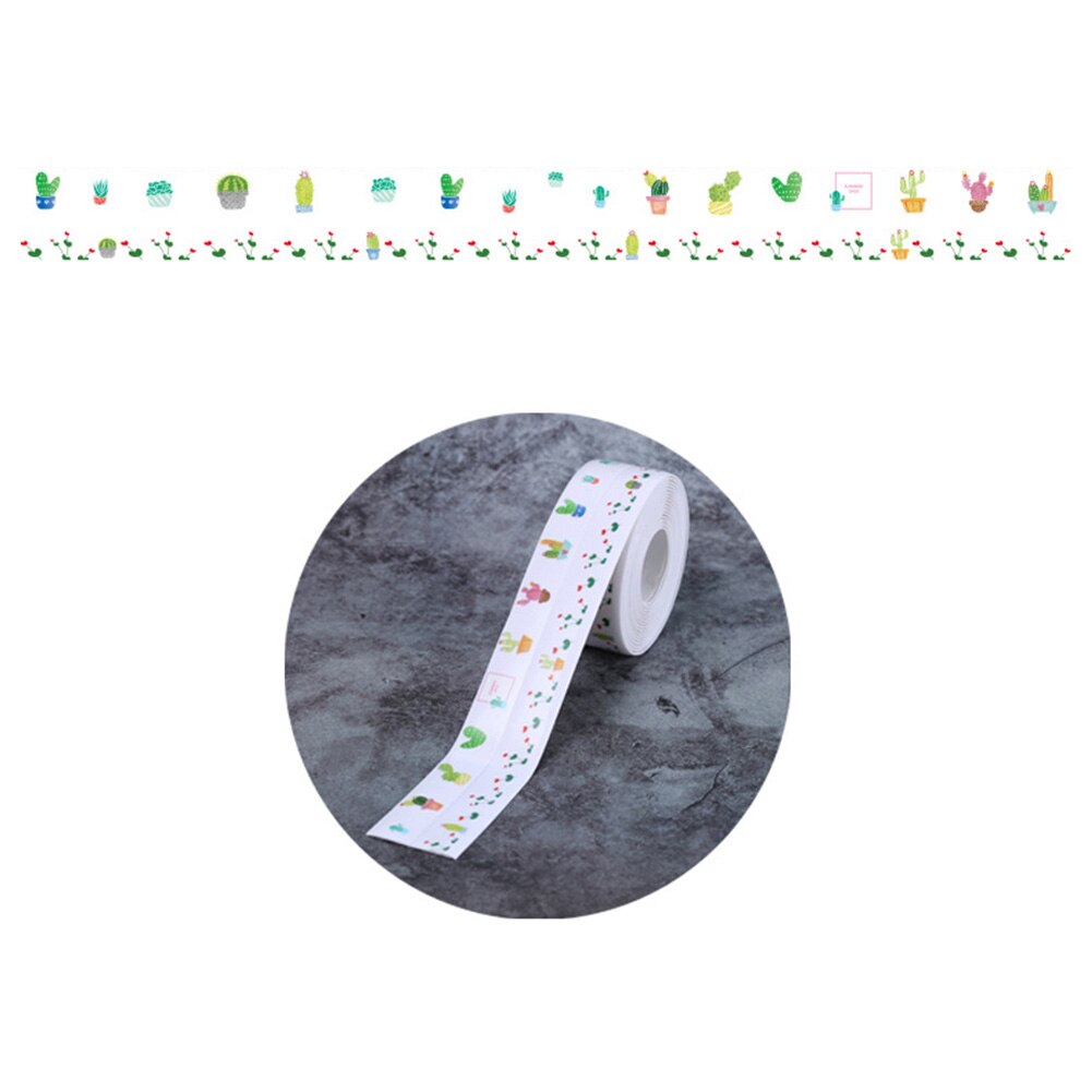 Obst/Baum/Kaktus Druck Wasserdicht selbst-Klebstoff PVC Küche Fliesen Aufkleber Waschbecken Badewanne Aufkleber Band Heimat Dekor Zauberstab Aufkleber: Weiß / nordisch Dekor