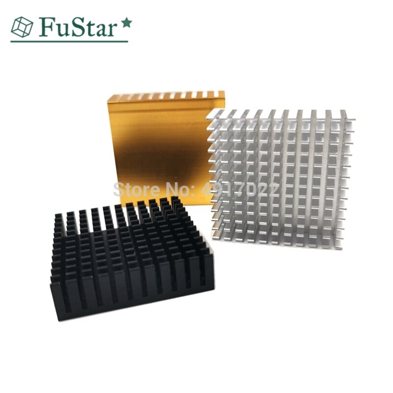 Disipador de calor de aluminio para radiador electrónico, disipación de calor de perfil extruido, Plata de piezas, 40x40x11mm, , 2 uds.