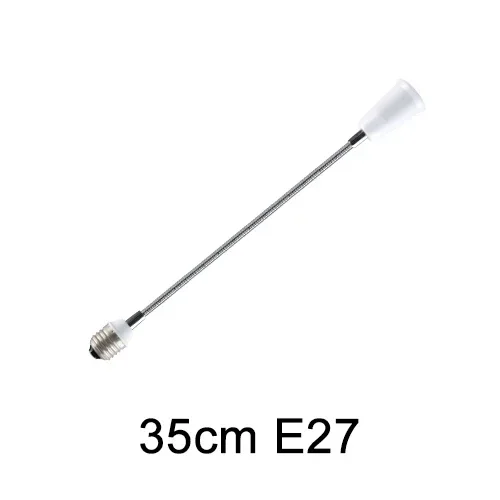 E27 to E27 Flexible Bulb Socket Extender E27 Lamp Rotating Base Lamp Holder 110V 220V Extension Converter 6/9/15/20/30/35/60cm