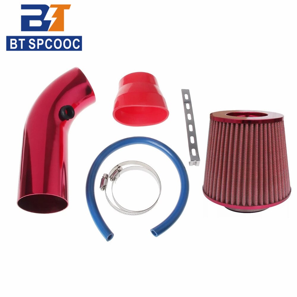 Aluminium Cold Air Intake Filter Kit Luchtfilter 76Mm 3Inch Blauw Rood Universele Auto Sport luchtfilter Kits