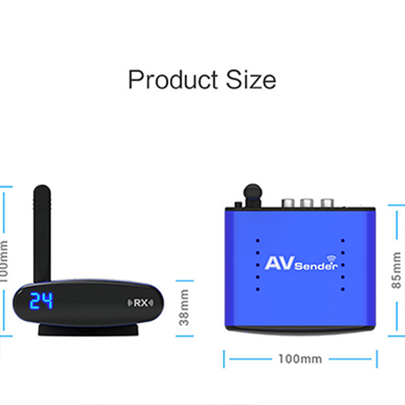 REDAMIGO 5.8GHz Wireless AV Audio Video Transmitter Receiver 200M AV Audio Sender Receiver With IR Input For HD TV BOX RTE535