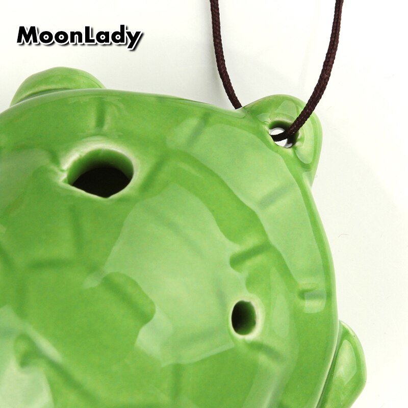 AC 6 otworów Ocarina w żółw kształt kolorowe Ocarina dla dzieci instrument muzyczny instrumenty dęte drewniane dobry prezent dla dzieci