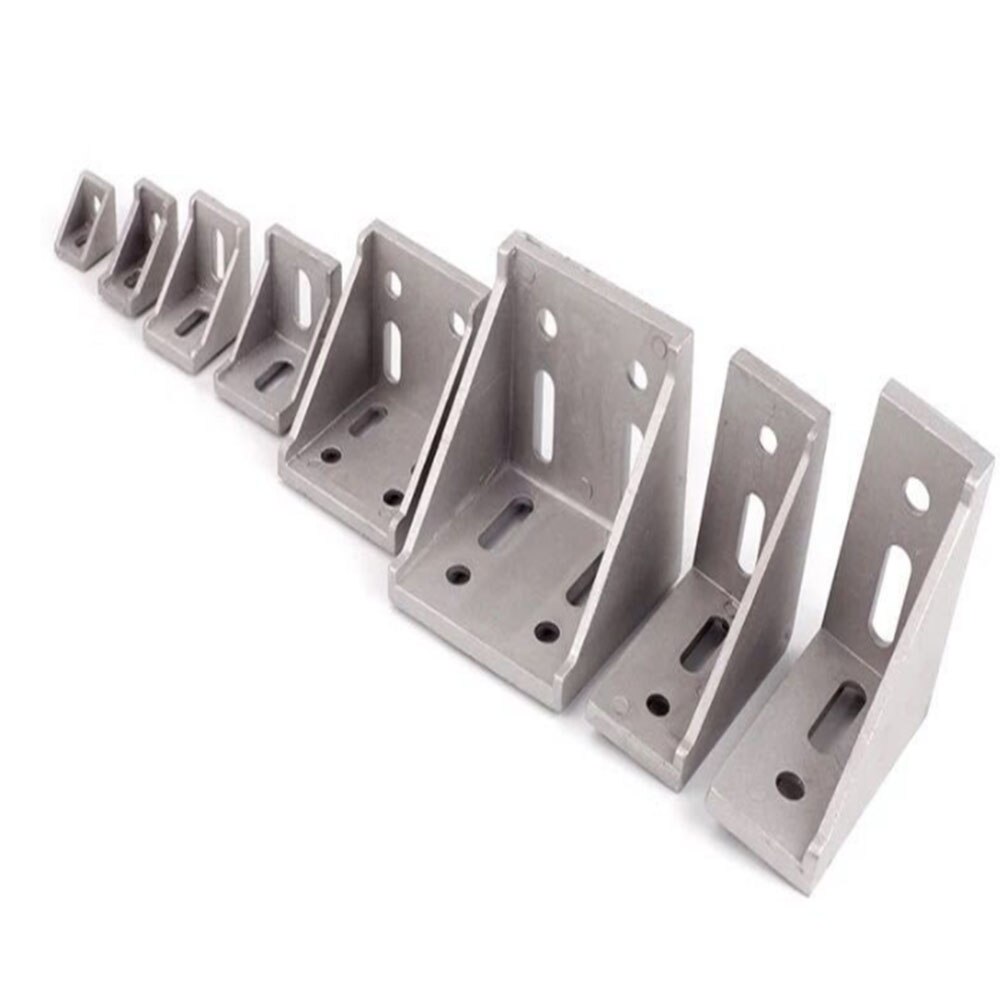 10pcs corner fitting angle aluminum 20 x 20 L connector bracket fasteners match industrial aluminum profiles