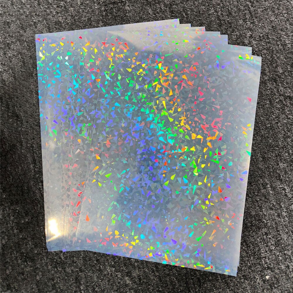 30 Sheets Holographic A4 Paper Printable Vinyl Sticker Paper Self-adhesive Waterproof DIY Copying Paper use for Inkjet Pirnter