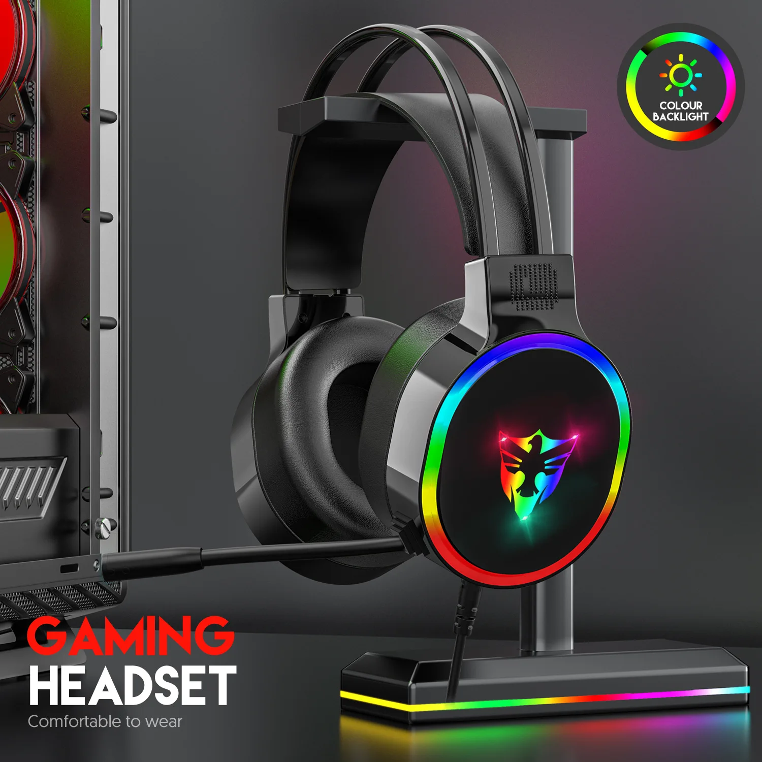 G607 Bedrade gamingheadset Neutraal 7.1-kanaals Esports-gefactureerd met microfoon voor meeslepende audio-ervaring