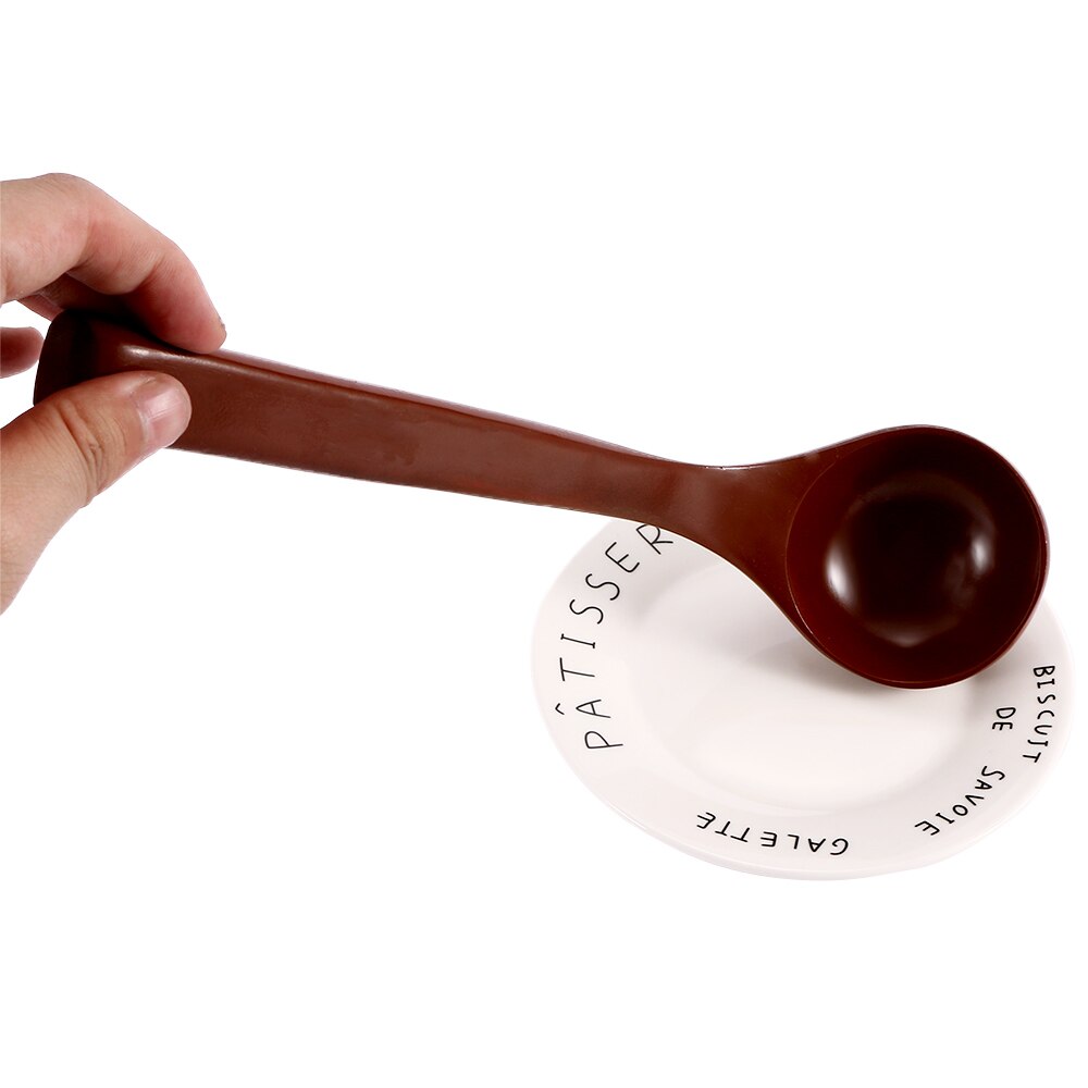 1PC Long Wooden Cooking Scoop With Straight Handle Catering Tableware Kitchen Utensils Natural Wood Spoon Soup Ladle