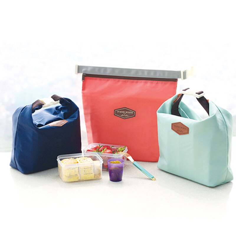 Tragbare Thermische Isolierte Mittagessen Tasche Kühler Lunchbox Lagerung Tasche Dame Tragen Picinic Lebensmittel Tote Isolierung Paket 882800