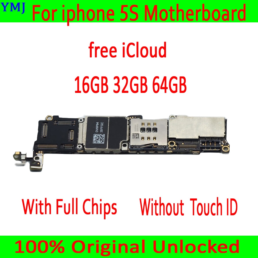 Per il iPhone 5 5S Sbloccato Mainboard Con/Senza touch ID Scheda Logica di Fabbrica originale della Scheda Madre con IOS sistema di Pannello