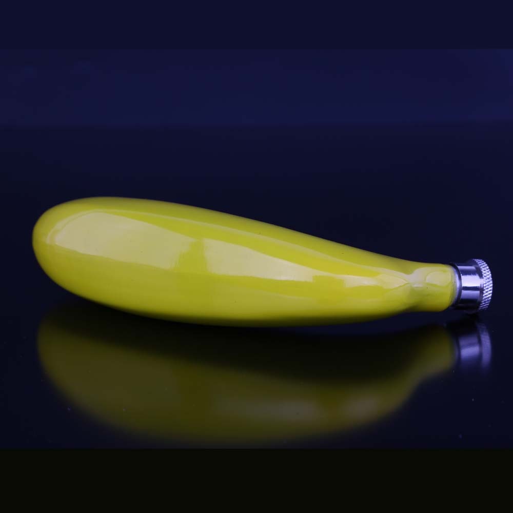 5 Oz Banana Stainless Steel Hip Flask Portable Banana Shape Yellow Liquor Whiskey Alcohol Pocket Bottle Bridesmaid