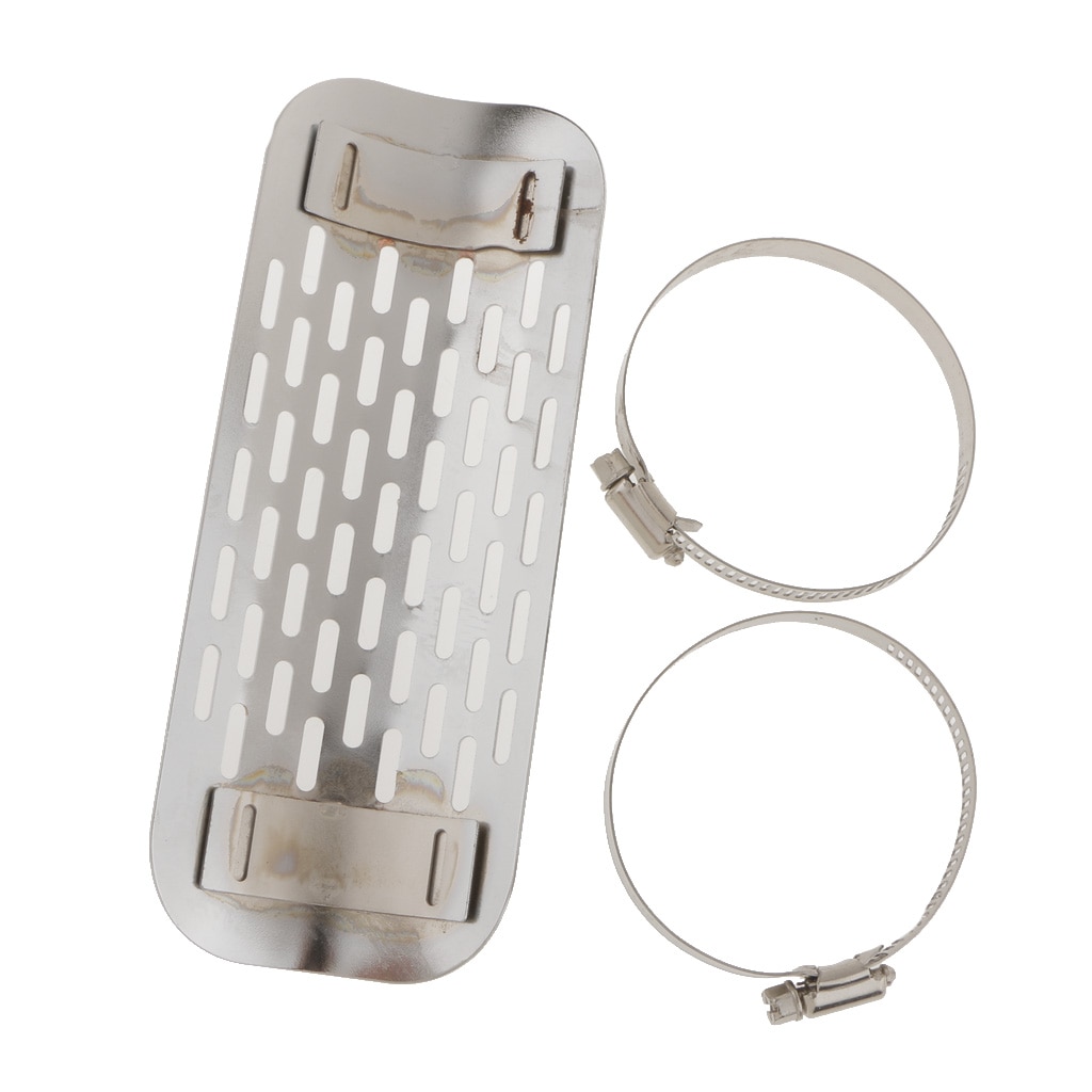 Pierced Exhaust Tube Heat Shield Cover Thermal Shroud For White