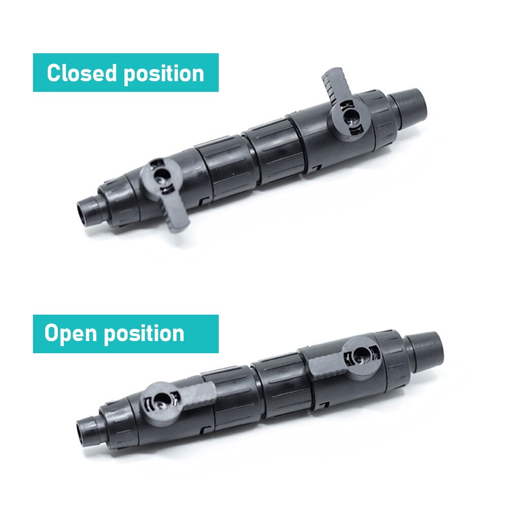 Conector de liberación rápida de doble grifo para acuario, válvula de Control de agua para peces, manguera, accesorios para pecera, 12mm/16mm