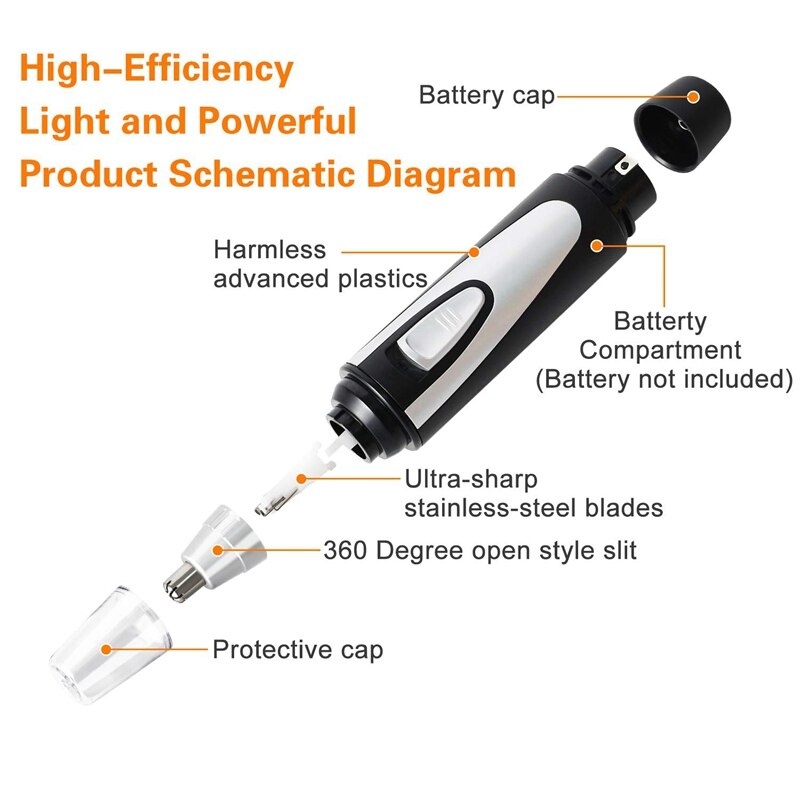 Nose Ear Hair Trimmer,Electric Nose Trimmer Waterproof Facial Trimmer Hair Clippers Trimmers Remover