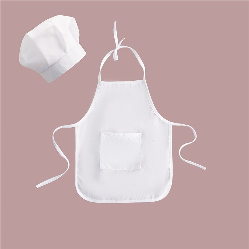 Kinderen Chef Cap En Schort Pak, lace-Up Keuken Schort Taart Makers&#39; Hoed Voor Baby Fotograferen En Cosplay Kleding: Boy / S