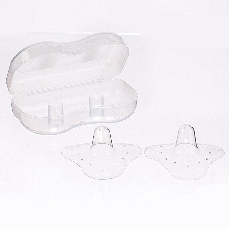 Triangle Silicone Nipple Protective Cover Soft Silicone Nipple Protector Pair with PP Boxed Maternity Protection