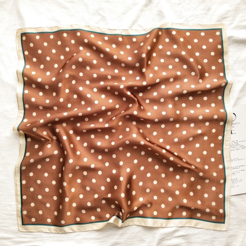 70 * 70ins Lente Zomer Sjaal Kleine Vierkante Sjaal Vrouwelijke Koreaanse Artistieke Decoratieve Polka Dot Vrouwen Halsdoek Sjaal: 14