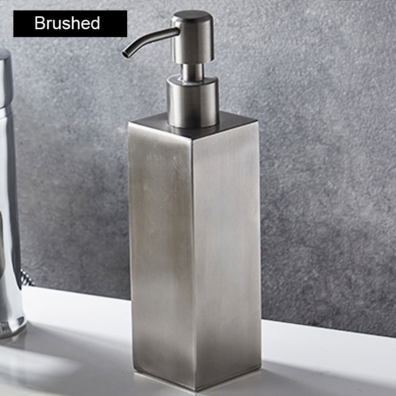 304 Stainless Steel Soap Dispenser Wall Mount, Manual Liquid Soap Dispenser Shampoo Dispenser for Kitchen and Bathroom: F