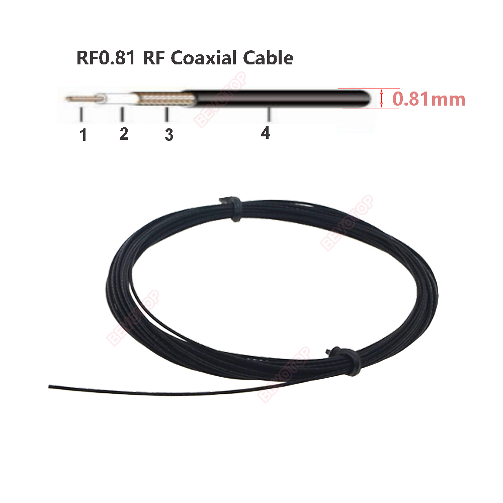 Cavo coassiale RF RF1.13 OD = 1,13 mm Pigtail 50 Ohm Cavo di prolunga coassiale RF Mini filo per connettore Ufl IPX-1 IPX-3 IPX-4 MHF4: Army Green / 4P