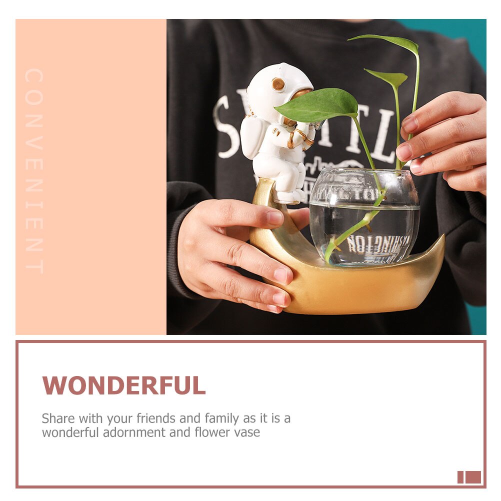 Exquise Hydrocultuur Vaas Astronaut Water Planten Container Voor Thuis