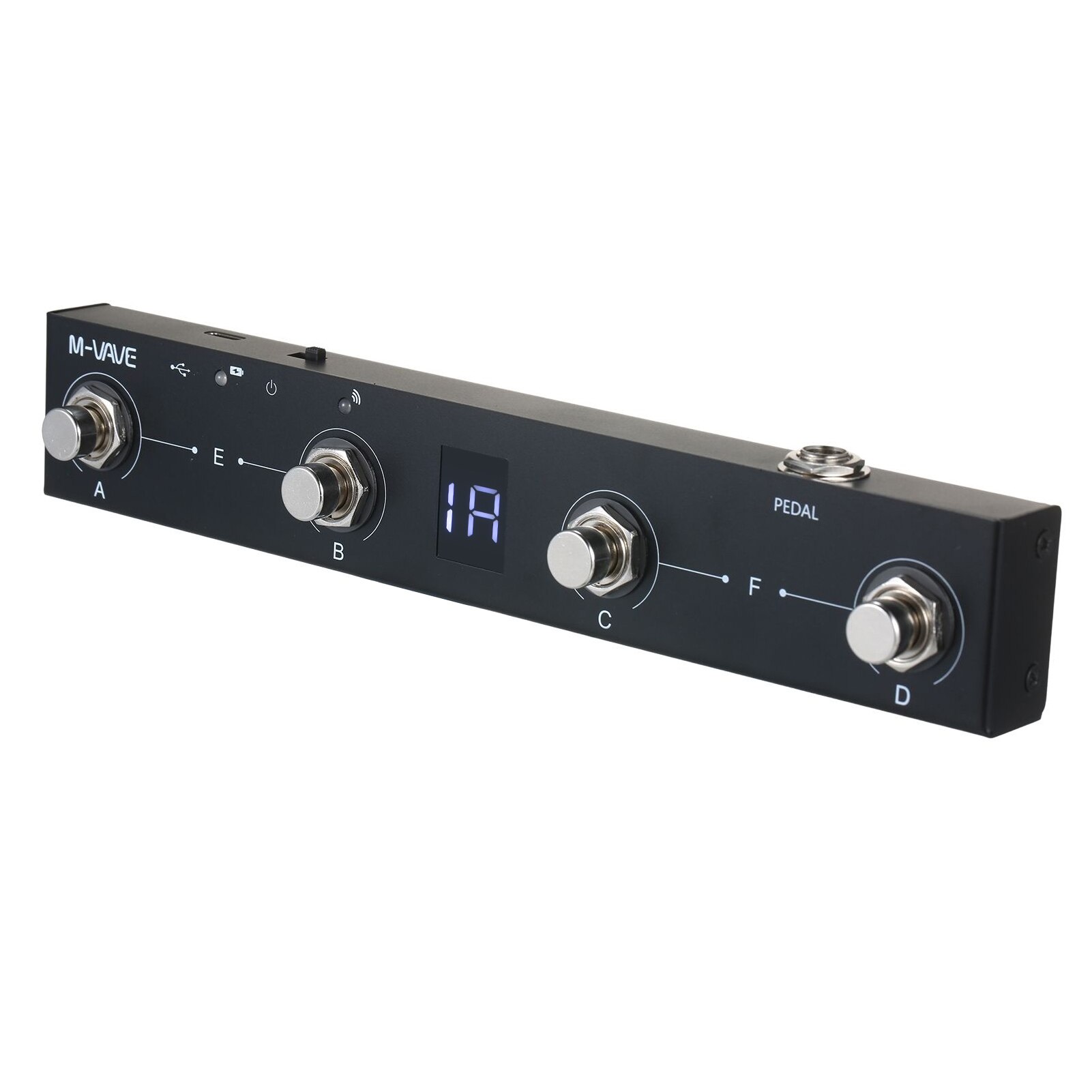 Contrôleur MIDI sans fil bluetooth, Rechargeable, 4 boutons, Portable, pédale, application, pour guitare, M-VAVE