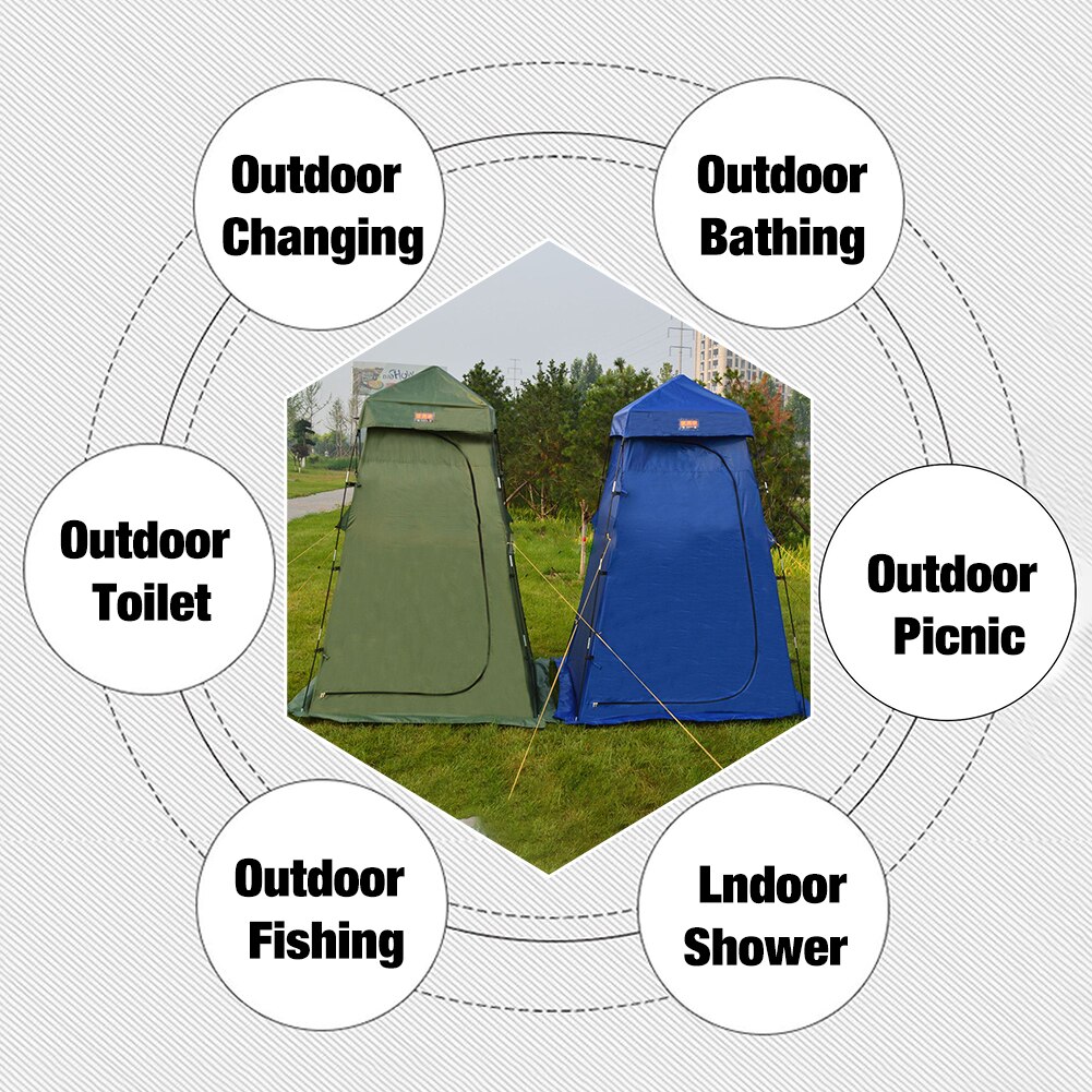 Protable Camping Tent Durable Waterproof Rainproof Sun Protection Large Space Outdoor Changing Room Shower Privacy Tent