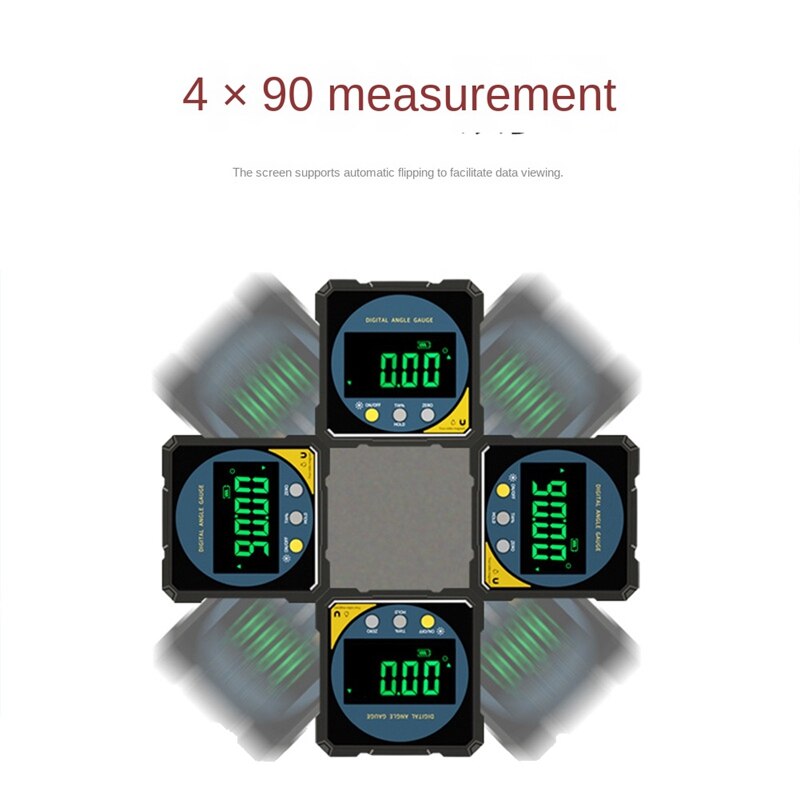Digital Angle Finder With Electronic,Four Side Magnets Electronic Protractor Digital Angle Finder Level